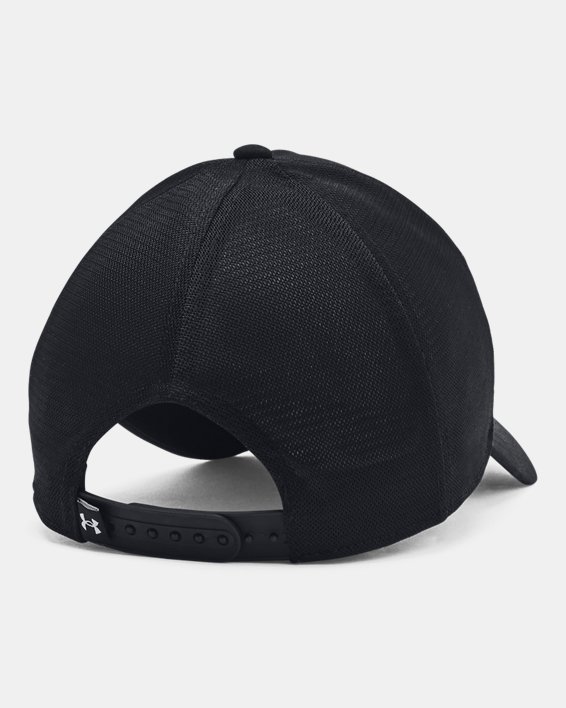 Men's UA Iso-Chill ArmourVent® Trucker Hat in Black image number 1